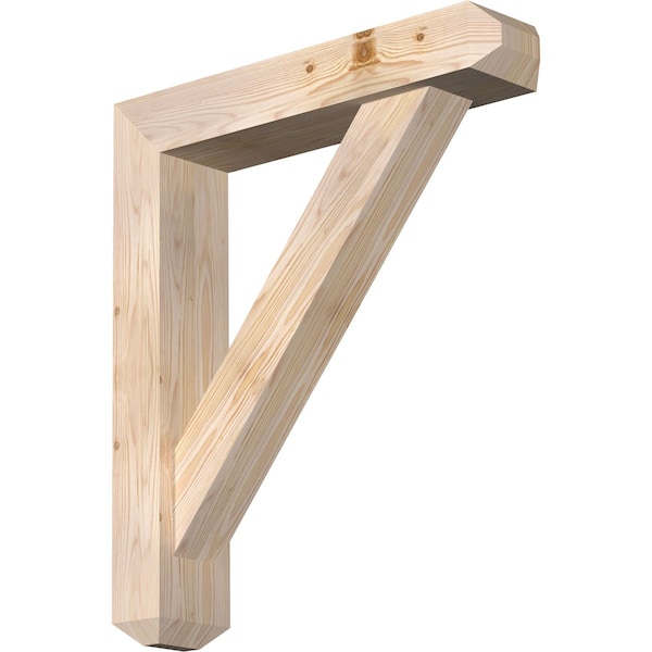 Ekena Millwork Traditional Craftsman Smooth Bracket w/ Offset Brace, Douglas Fir, 5 1/2"W x 26"D x 30"H BKT0604X26X30TRA04SDF - main